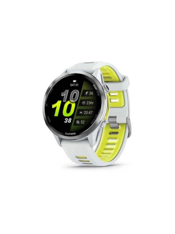 Garmin Forerunner 970 Bluetooth GPS Wifi 47mm AMOLED Weiß Gelb S Herzfrequenz SpO2 Schlafmonitor