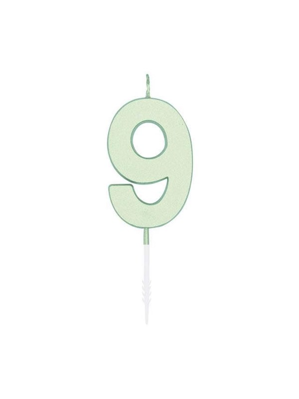Globos Cake candle 45cm Pastel Mint no 9