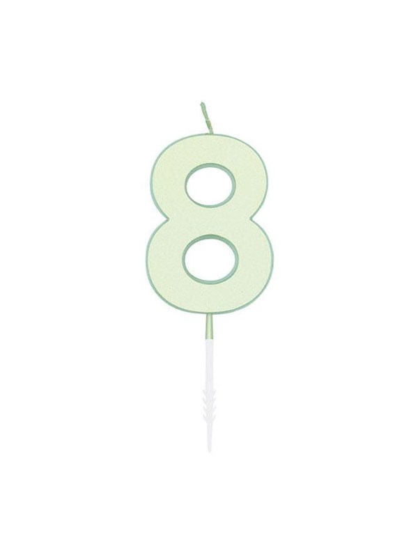 Globos Cake candle 45cm Pastel Mint no 8