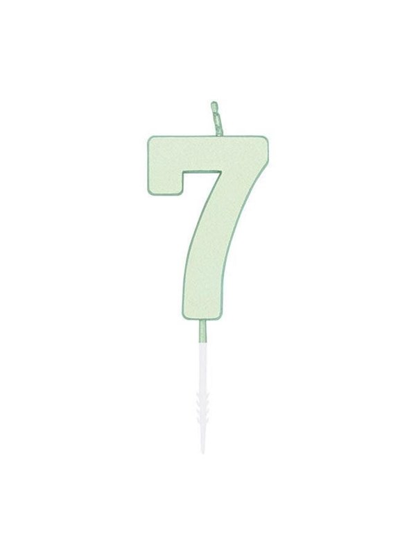 Globos Cake candle 45cm Pastel Mint no 7