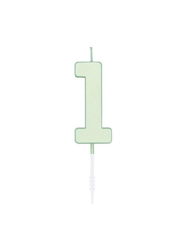 Globos Cake candle 45cm Pastel Mint no 1