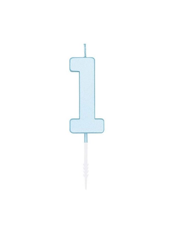 Globos Cake candle 45cm Pastel Blue no 1