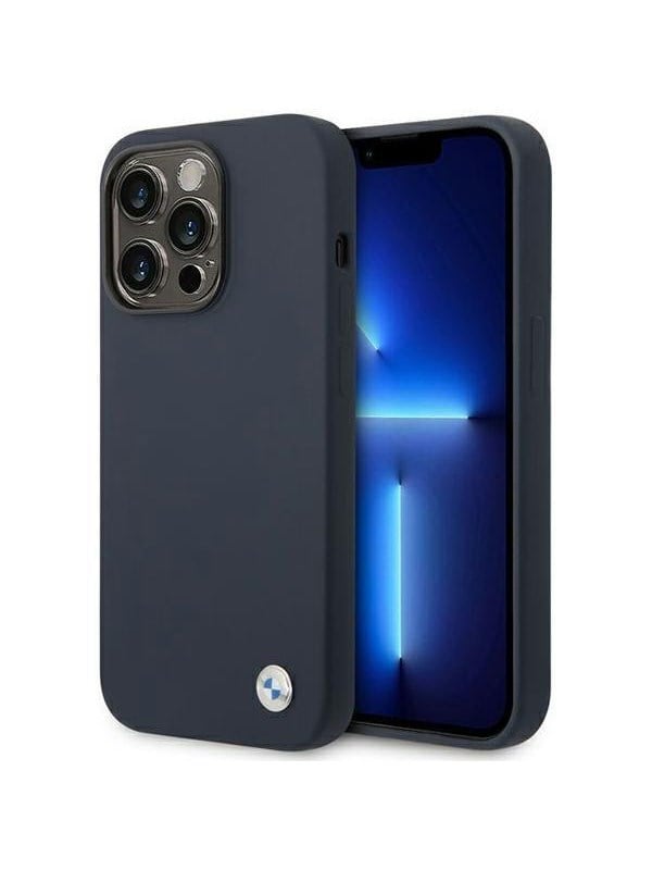 BMW BMHMP14XSILNA iPhone 14 Pro Max 67 navy bluenavy Silicone Metal Logo MagSafe