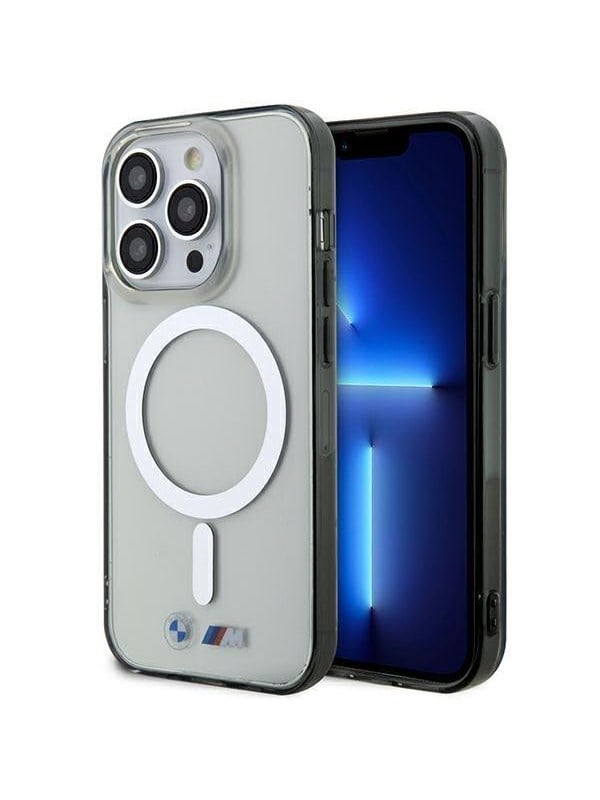 BMW BMHMP14LHCRS iPhone 14 Pro 61 transparent hardcase Silver Ring MagSafe