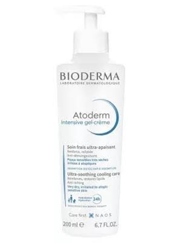 Bioderma Atoderm Intensive Gel-Cream Ultra-Soothing Cooling Care Very Dry, Irritated To Atopic Sensitive Skin 200 ml