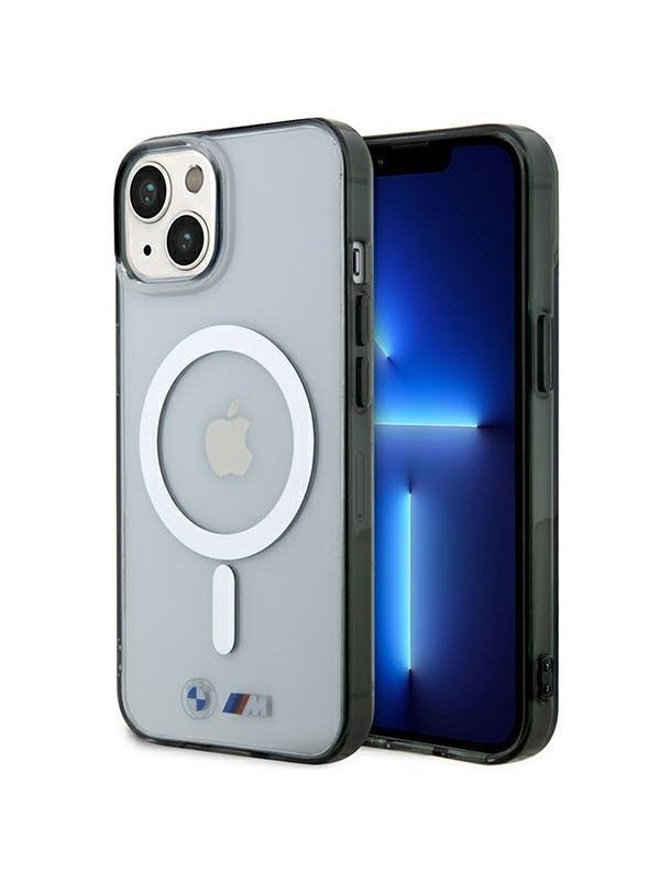 BMW BMHMP14SHCRS iPhone 14 61 case transparent hardcase Silver Ring MagSafe