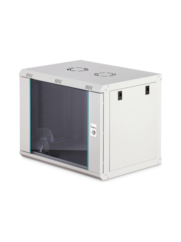 DIGITUS DN-37104 - 9U Wall-Mounted Cabinet | 600x450mm | Glass Door | Unmounted