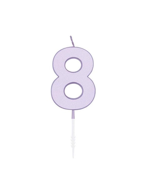 Globos Cake candle 45cm Pastel Lilac no 8