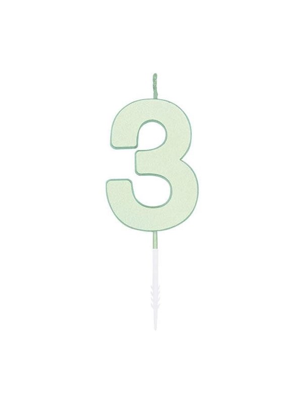 Globos Cake candle 45cm Pastel Mint no 3