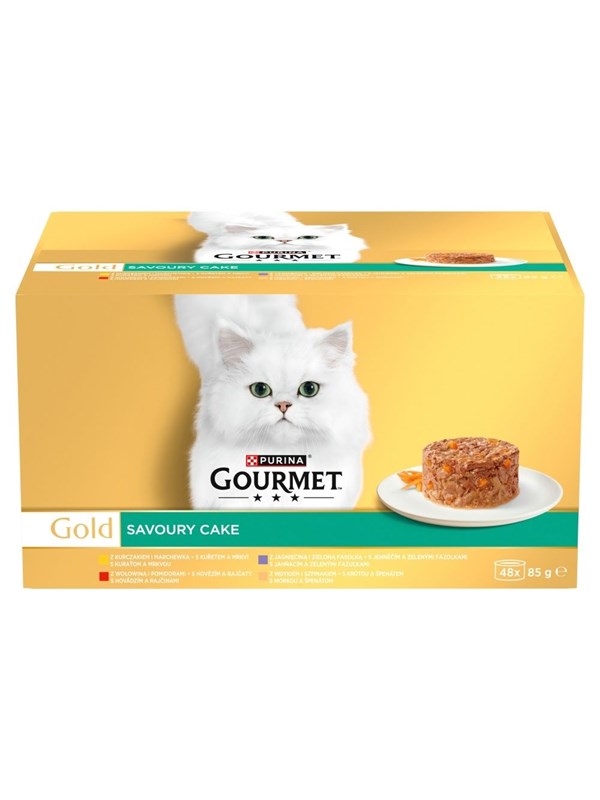 PURINA NESTLE Gourmet Gold Herzhafter Kuchen - Nasskatzenfutter - 48x85g