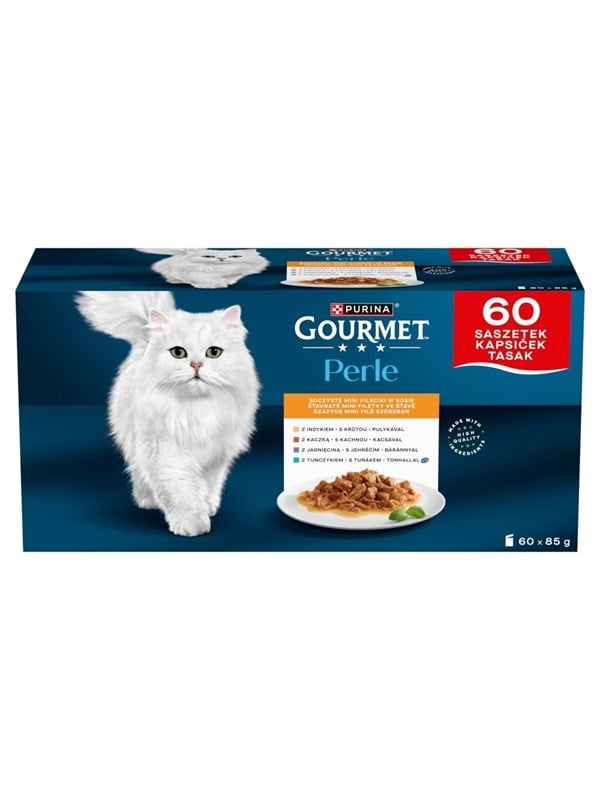 PURINA NESTLE Gourmet Perle Mini-Filets in Sauce - Nasskatzenfutter - 60x85g
