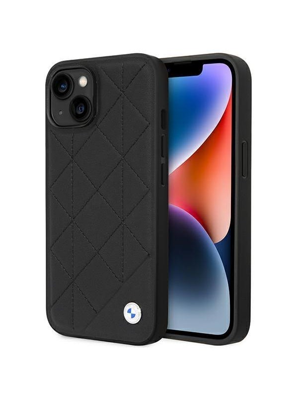 BMW BMHCP14S22RQDK iPhone 14 61 blackblack Leather Quilted
