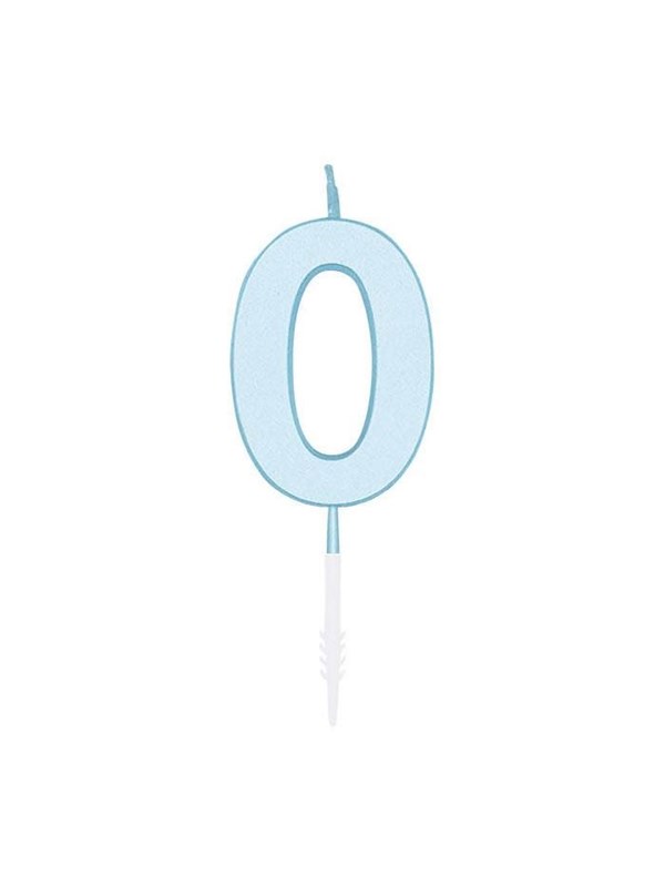 Globos Cake candle 45cm Pastel Blue no 0