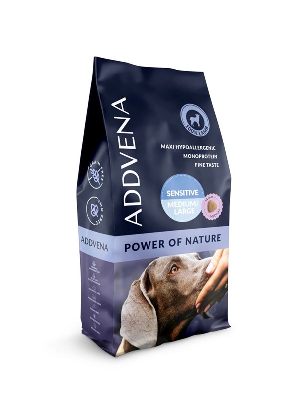 ADDVENA Power of Nature Adult Sensitive MediumLarge Lamb - Trockenfutter fr Hunde - 10kg