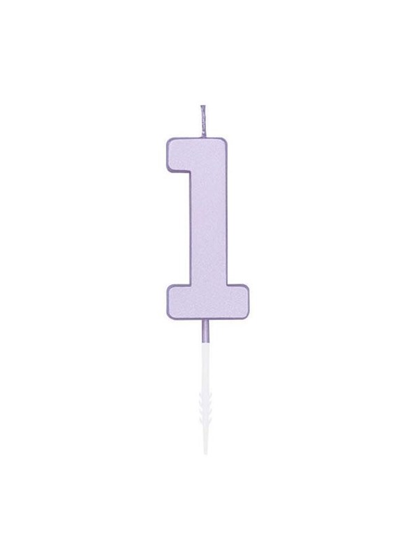 Globos Cake candle 45cm Pastel Lilac no 1