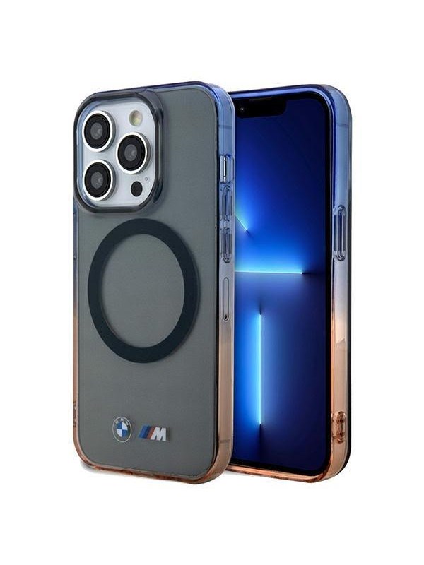 BMW Gradient Bumper MagSafe case for iPhone 15 Pro Max - gray