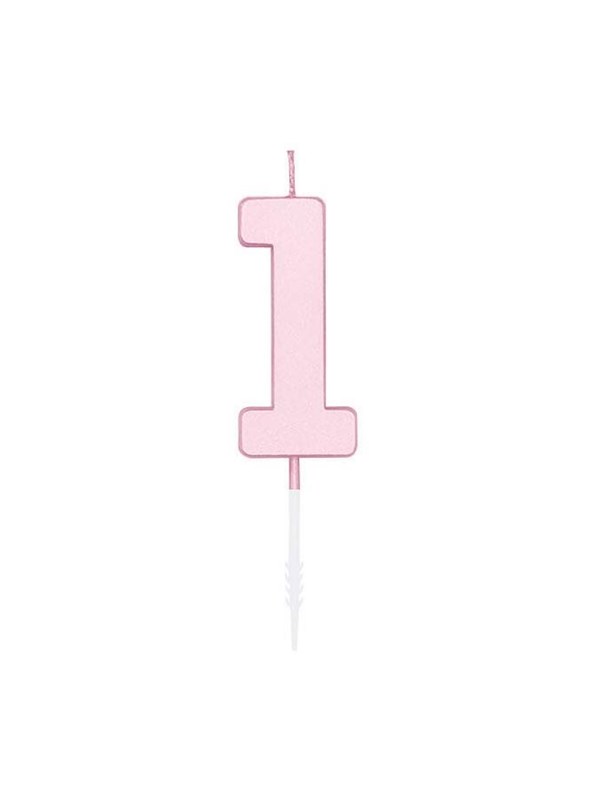 Globos Cake candle 45cm Pastel Pink no 1