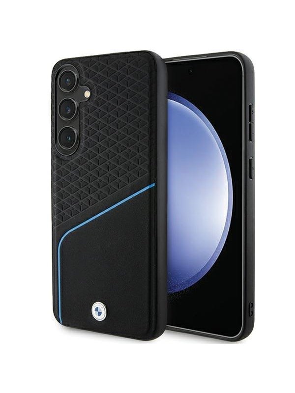 BMW BMHMS24M23RDCLK S24+ S926 black/black hardcase Signature Leather Textured & Line MagSafe