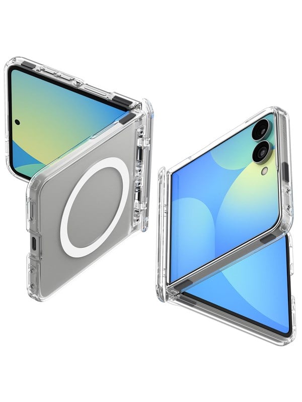 Spigen Ultra Hybrid Pro MagFit Backcover für das Samsung Galaxy Z Flip 8 - Clear / White