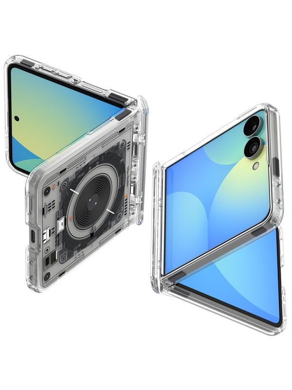 MagSafe-Hülle für Samsung Galaxy Z Flip8 F776, Spigen, Ultra Hybrid Pro Neo One, Transparent ACS11525