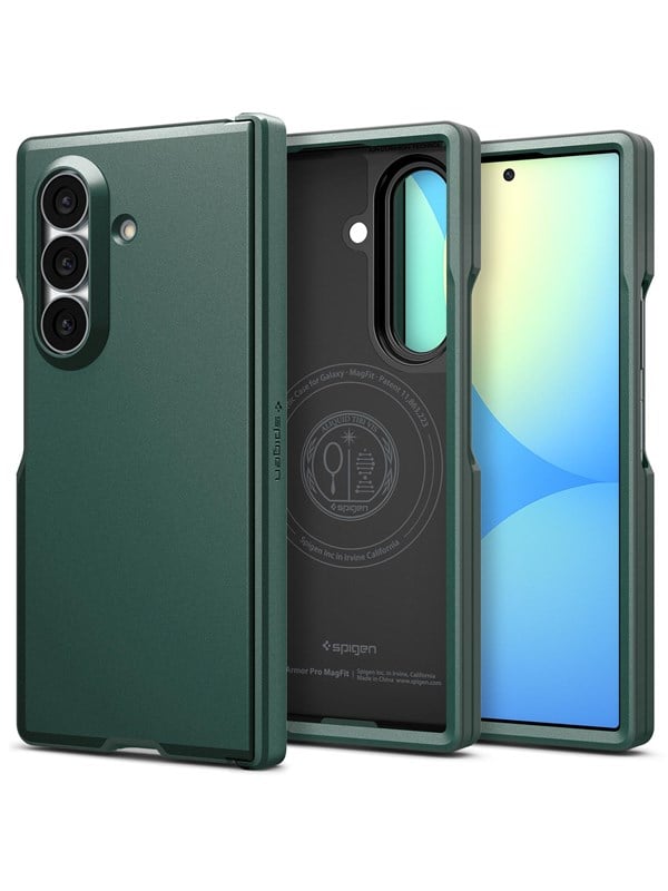 Spigen Tough Armor Pro Backcover MagFit für das Samsung Galaxy Z Fold 8 Ultra - Abyss Green