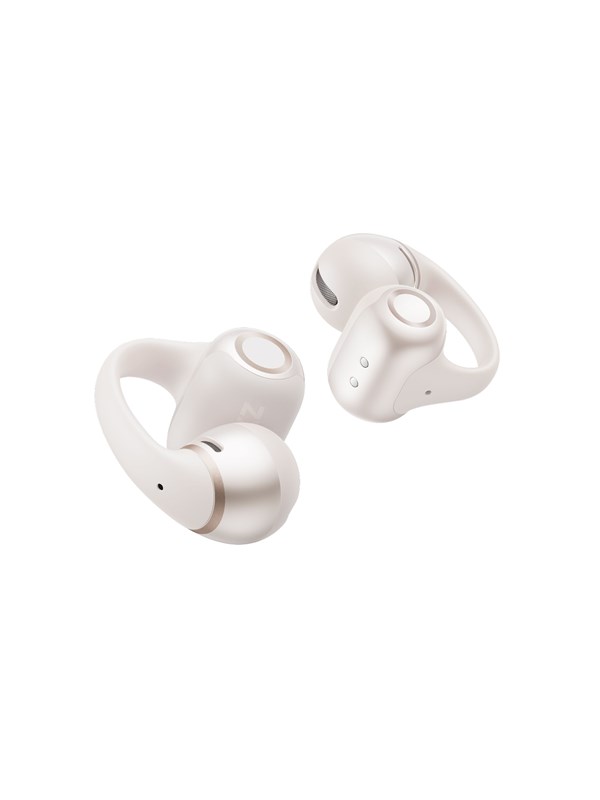 Shokz OpenDots 2 kabellose Bluetooth Kopfhörer, Dolby Audio, Mikrofon, weiß