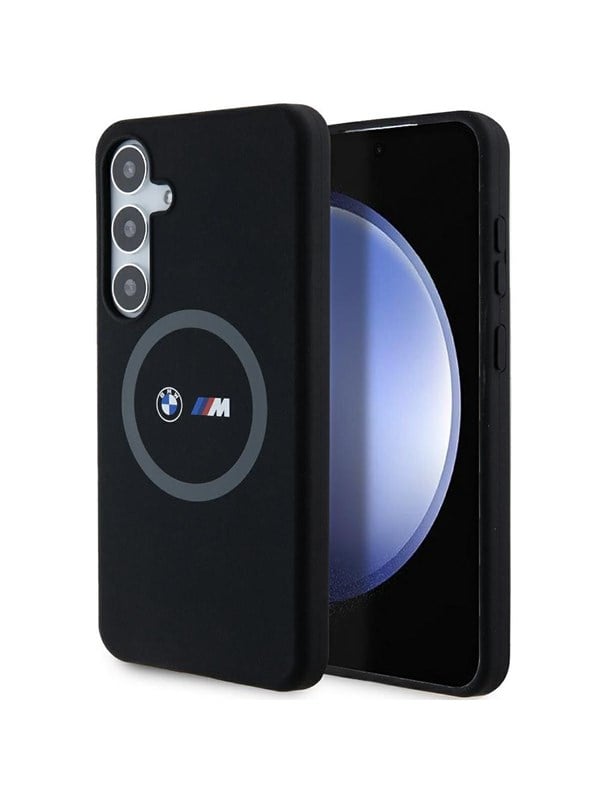 BMW M Silicone Printed Ring MagSafe case for Samsung Galaxy S24 - black