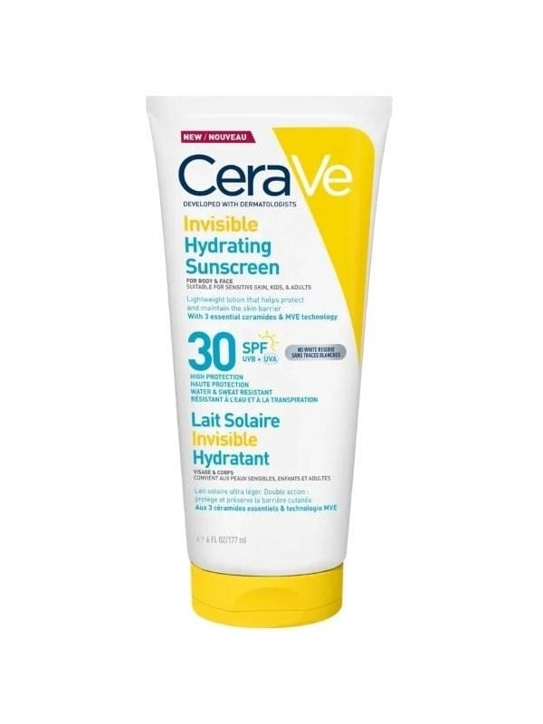 CeraVe Invisible Feuchtigkeitsspendender Sonnenschutz LSF 30 75 ml Lotion