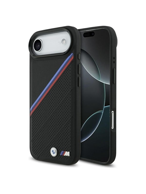 BMW M Tricolor Metal Logo MagSafe Case for iPhone 17 Air - Black