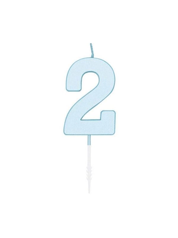 Globos Cake candle 45cm Pastel Blue no 2