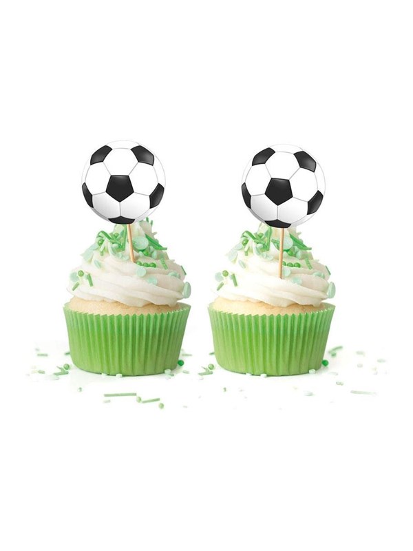 Globos Football Cake Picks - 12 pcs