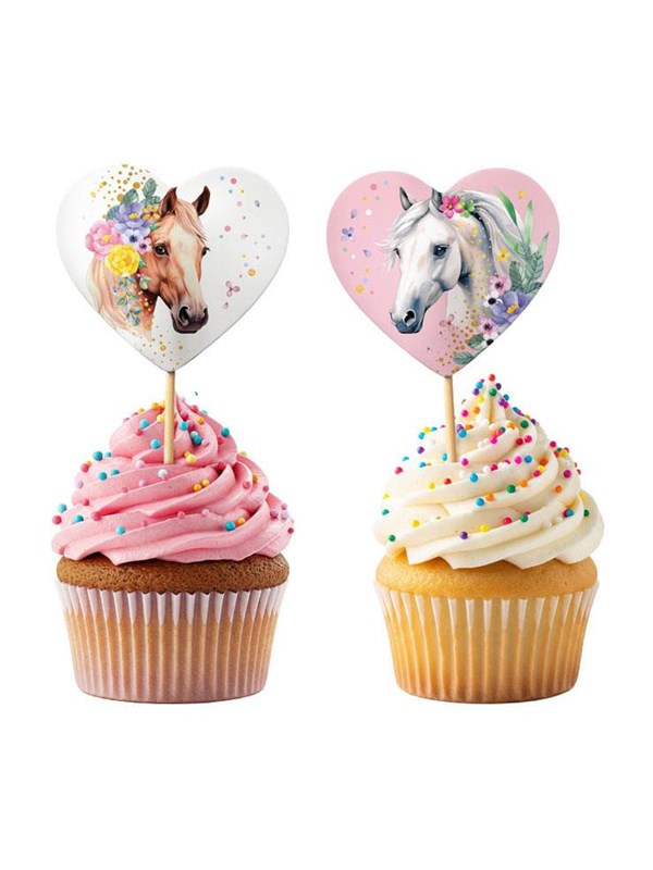 Globos Horse Cake Picks - 12 pcs