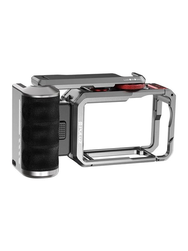Gehäuse Puluz PU1077TS für DJI Osmo Action 6 mit Griff und Zusatzanschlüssen