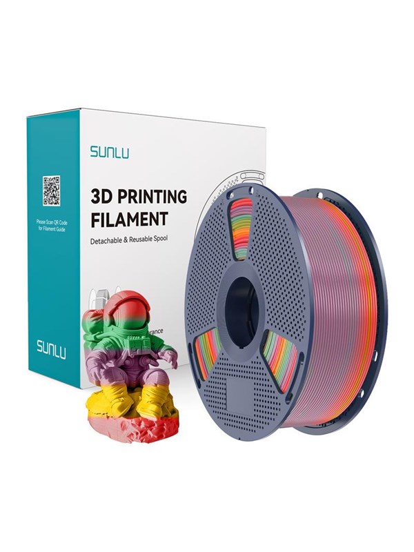 Filament PLA Sunlu PLA R 01 Regenbogen Mehrfarbig 1,75 mm 1 kg