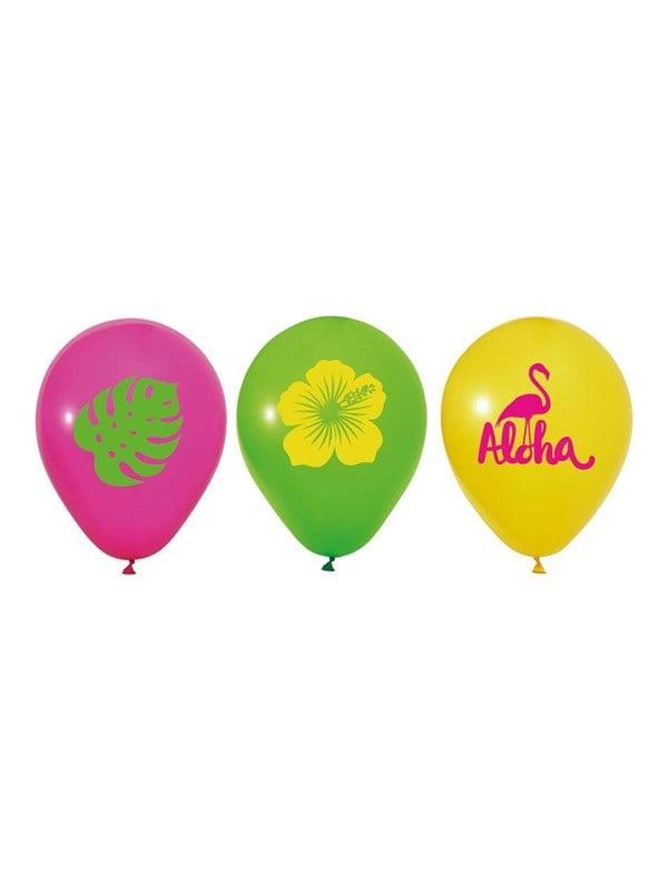 Globos 12 Inch Aloha Balloons - 6 pcs