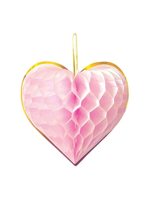 Globos Honeycomb Harten 23cm Watercolors Hearts - 4st