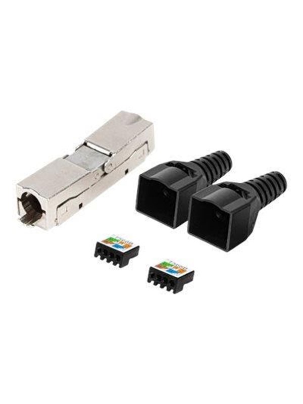 Adapter-Stecker 2x RJ45 Cat6 FTP Plug 8P8C Tool-Less Lanberg