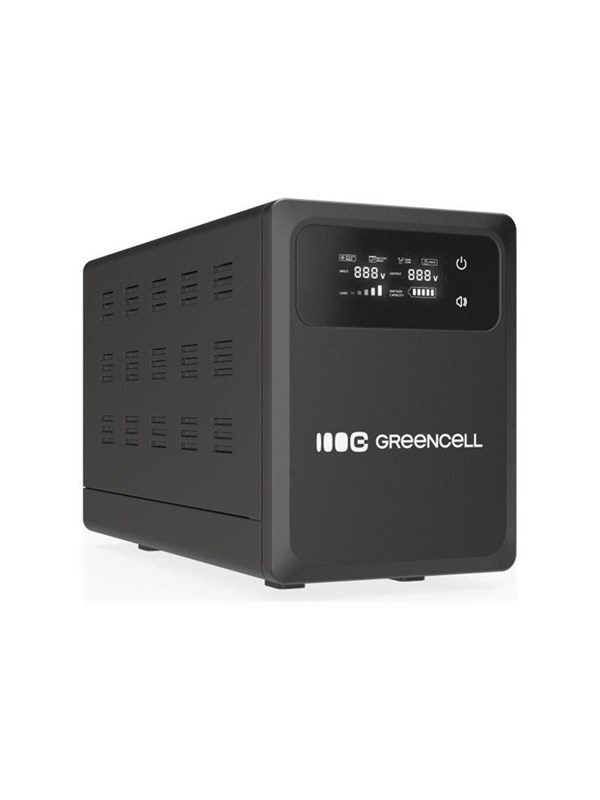 Green Cell UPSLPPC800 Uninterruptible Power Supply AVR UPS 1200VA 800W PowerCore 12 VDC with LCD Display