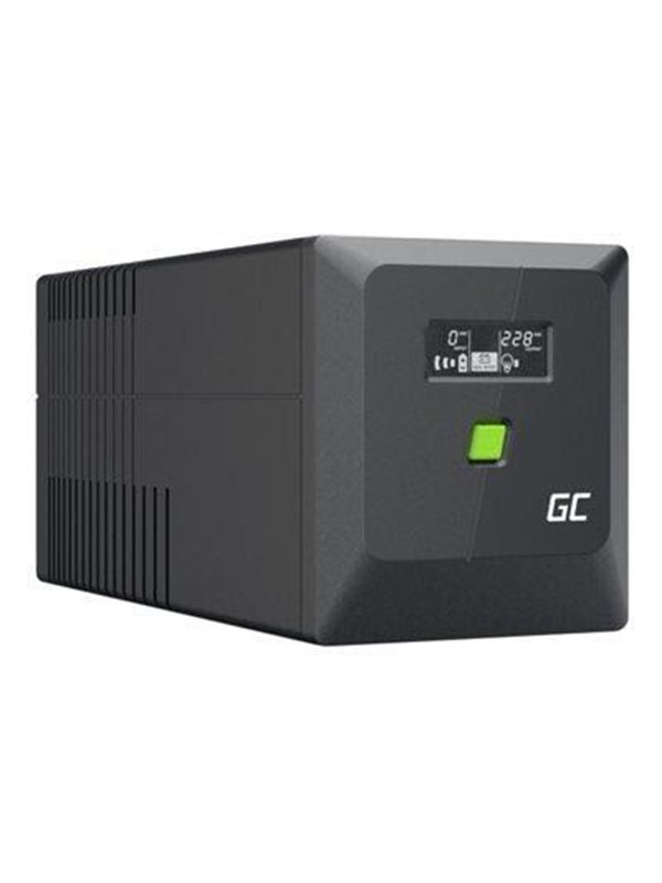 Green Cell PowerProof UPSLP480 - 750VA/480W | Line-Interactive | Pure Sine Wave | 12V 1x9Ah