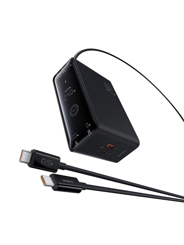 Baseus 5in1 Ladestation, 240W, 5A, 1 x USB-A - 3 x USB-C - 1 x DC, Schwarz P10163901113-00