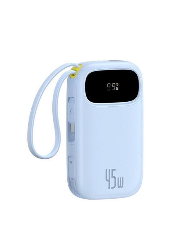 Externer Akku Baseus EnerFill FC31 Qpow 3, 20000mAh, 45W, QC + PD, 1 x Lightning - 1 x USB-A - 2 x USB-C, Blau E0028D03