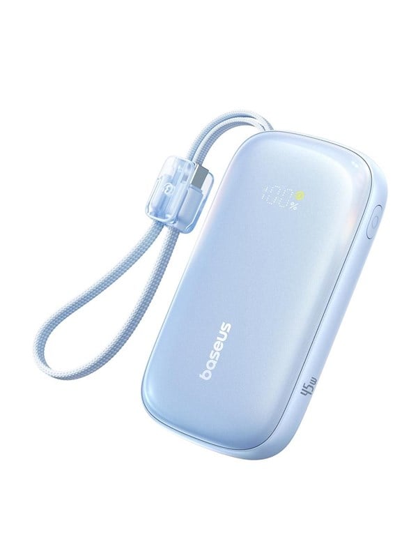 Externer Akku Baseus EnerFill FC21 Qpow 3 Ultra, 10000mAh, 45W, QC + PD, 1 x USB-A - 1 x USB-C, Blau E0027Q03