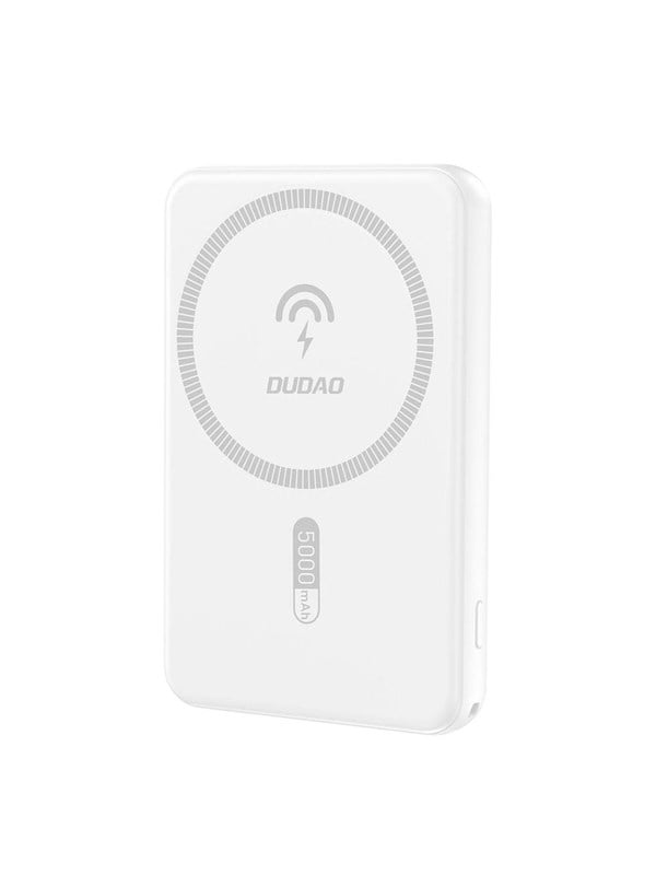 Wireless Externe Batterie Dudao K14S, 5000mAh, 20W, QC + PD + FQI, 1 x QI - 1 x USB-A - 1 x USB-C, Weiß
