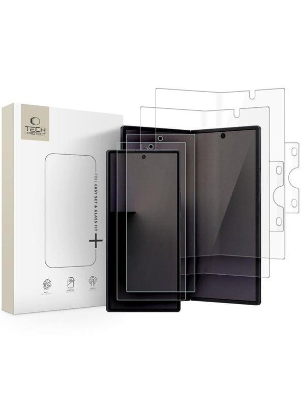 Tech-Protect Protective set 2x Glass Fit tempered glass  2x Hydro Flex 4in1 hydrogel film for Samsung Galaxy Z Fold8 Ultra