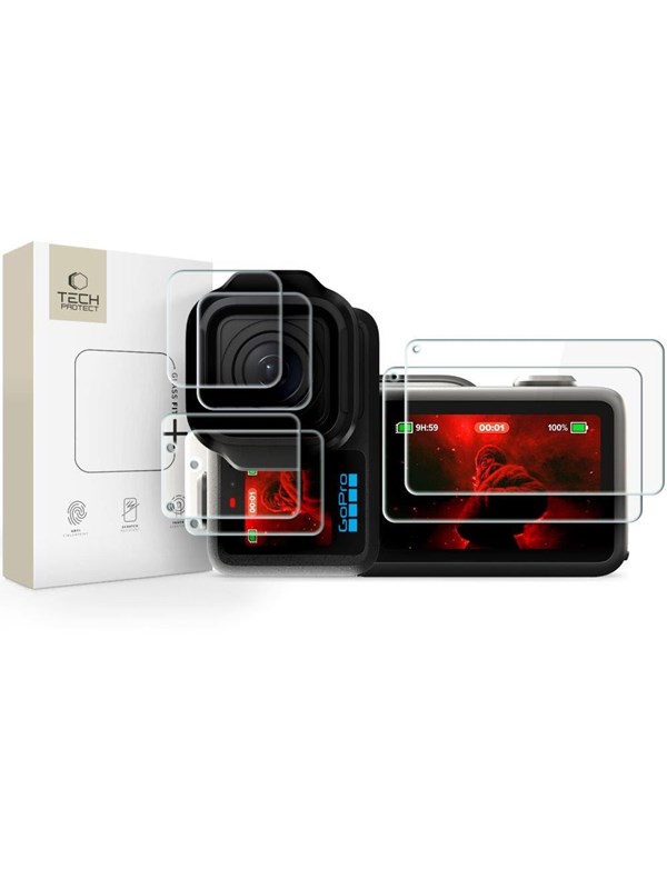 Tech-Protect Glass Fit 2-Set Glass  Film for GoPro Mission 1  Pro