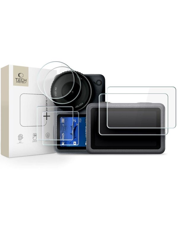 Tech-Protect Glass Fit 2-Set Tempered Glass for DJI Osmo Action 6