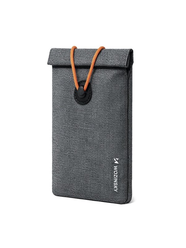 Wozinsky WPB-R12 RFID Blocking Phone Case with Flap and String 215x12 cm - Gray