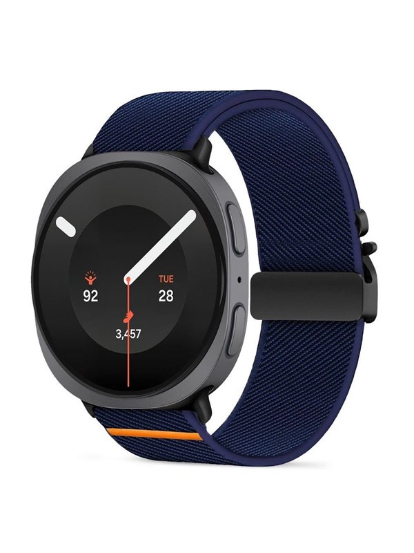 Tech-Protect Nylon Clasp Strap for Samsung Galaxy Watch 89 - 404446mm - Navy Blue