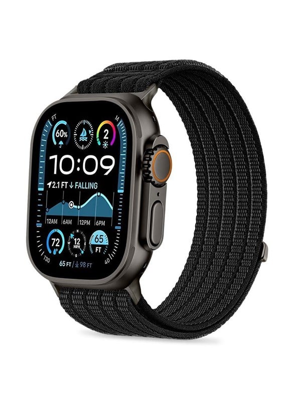 Tech-Protect Nylon Sport Strap for Apple Watch 44  45  46  49 mm - Black