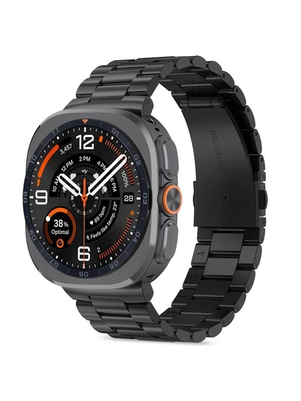 Tech-Protect Stainless Steel Bracelet for Samsung Galaxy Watch UltraUltra2Ultra2 47mm - Black